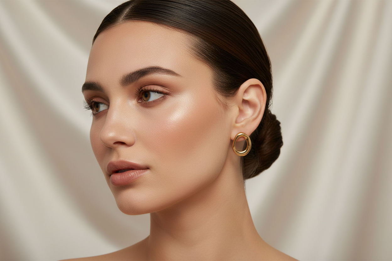 Olive Oval Studs