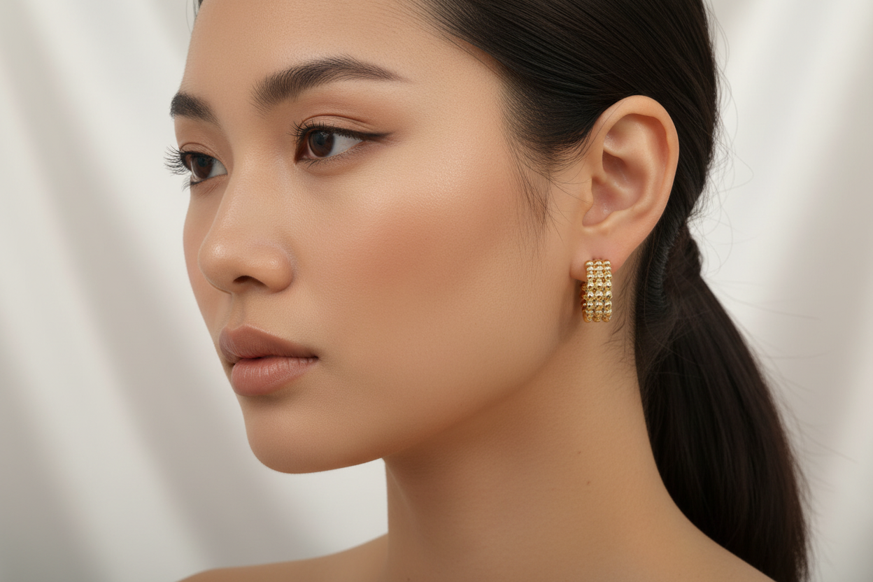 Lila Bubble Hoops