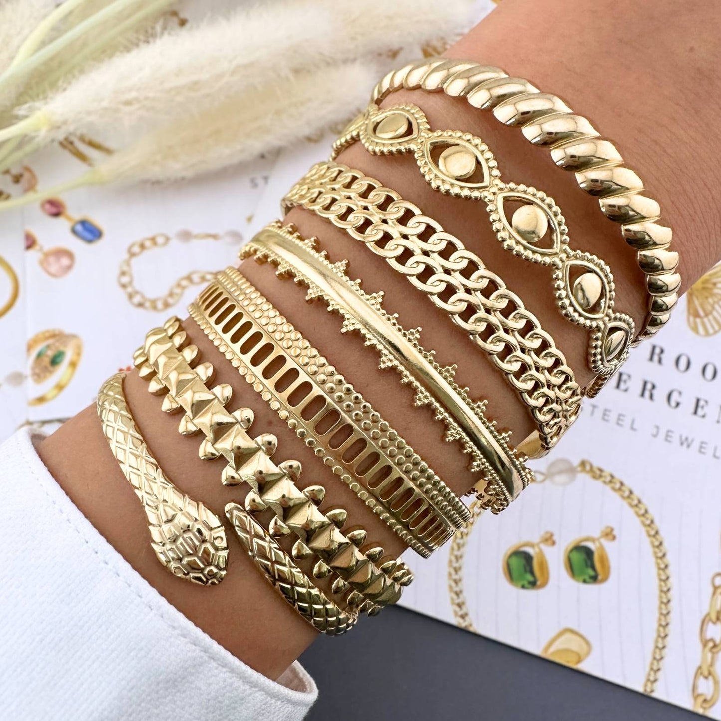 Bliss Evil Eye Cuff Bangle