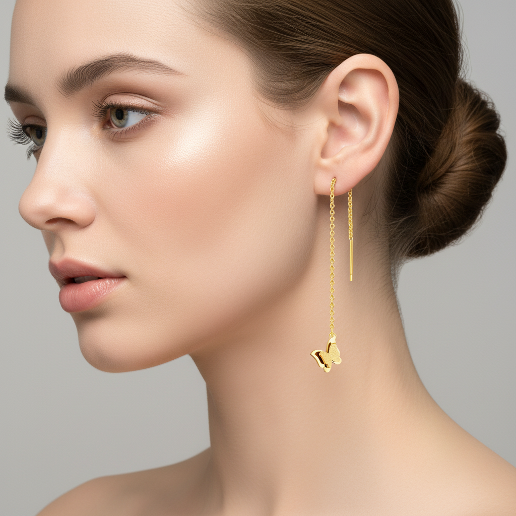 Celeste Butterfly Chain Earrings