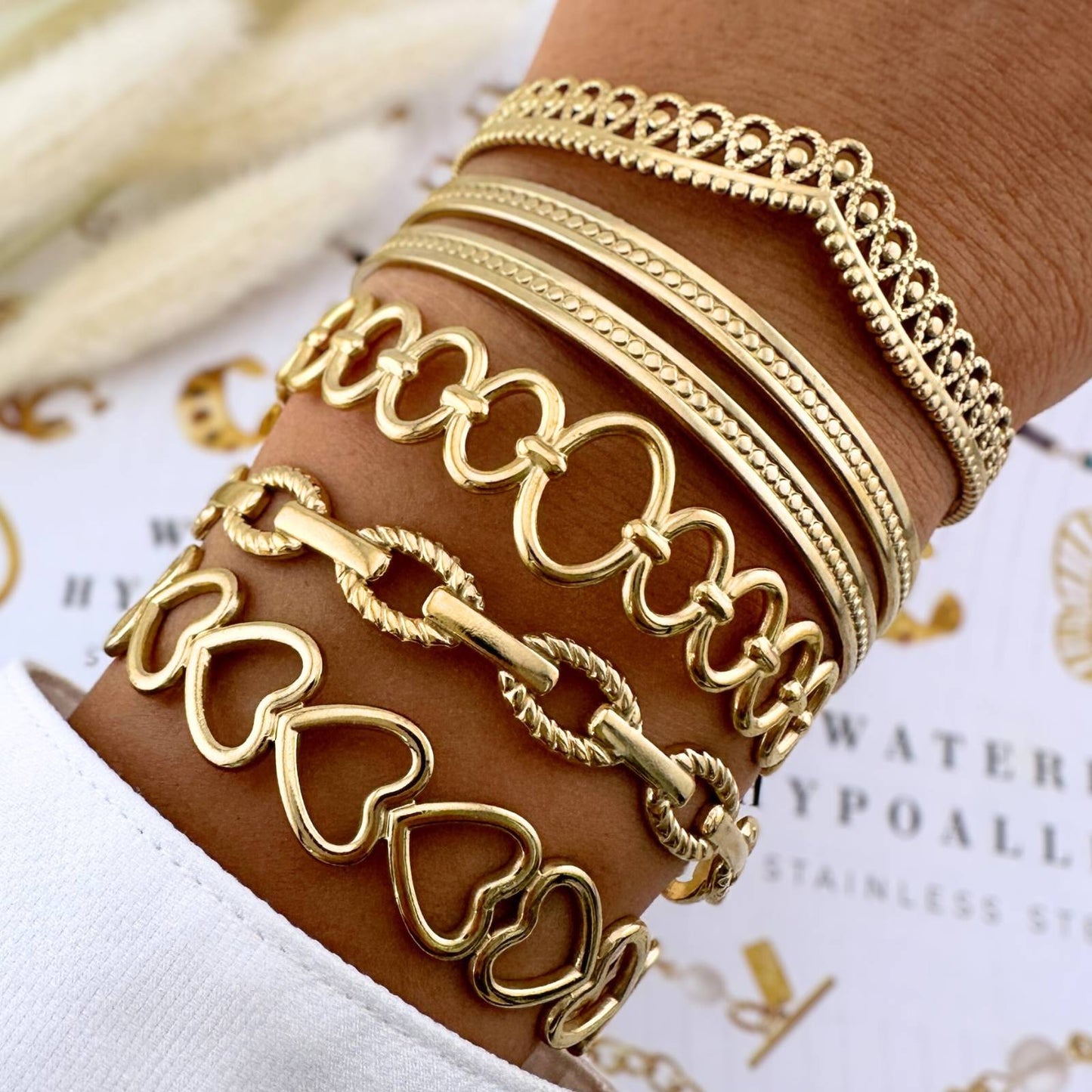 Embrace Hearts Cuff Bangle