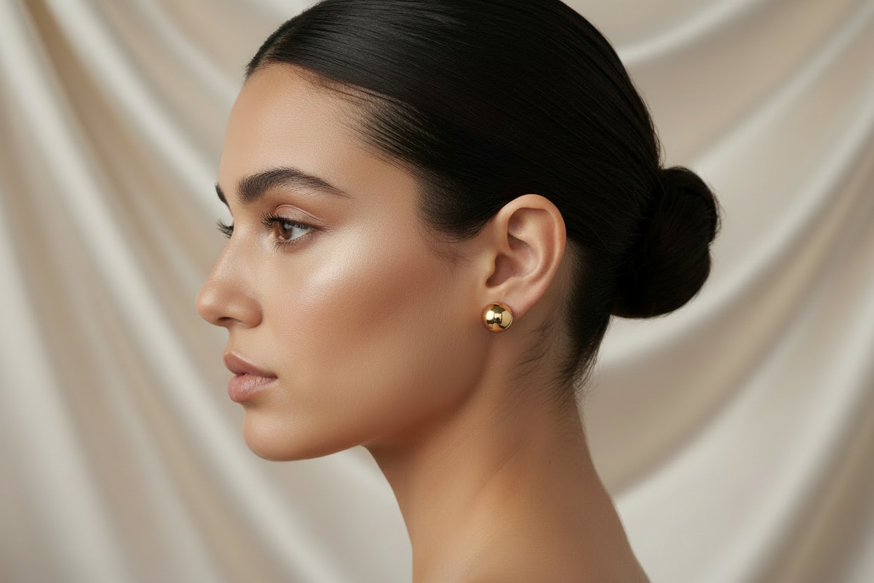 Luna Dome Studs