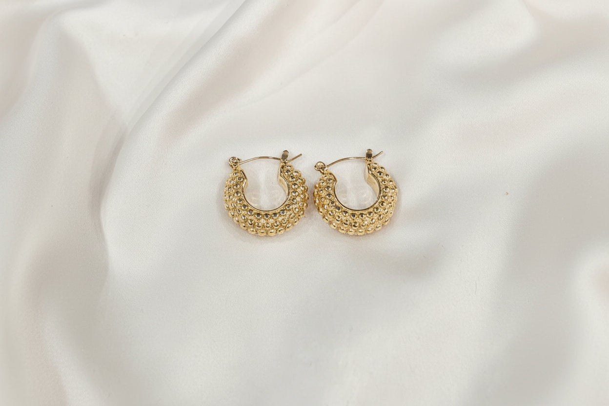Grace Dotted Hoops