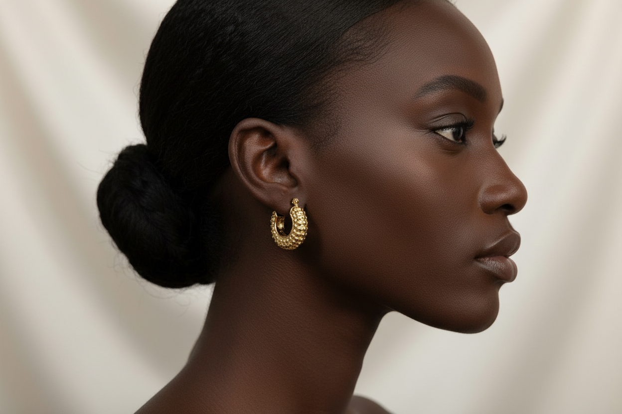 Grace Dotted Hoops