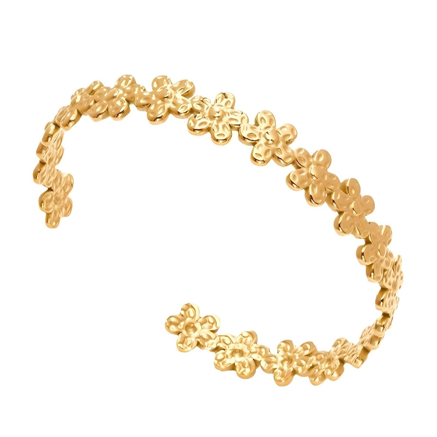 Sway Flower Cuff Bangle